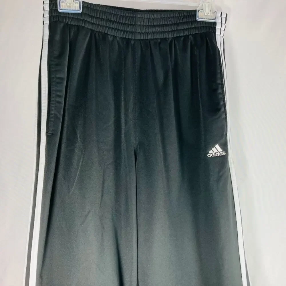 Adidas 3 Stripes Sweatpants Mens Medium Black Straight Warm Up Track
